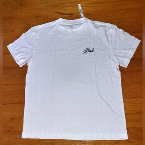 Victoria's Secret Pink Cotton Oversized Short Sleeve White Sleep Shirt, Size XS